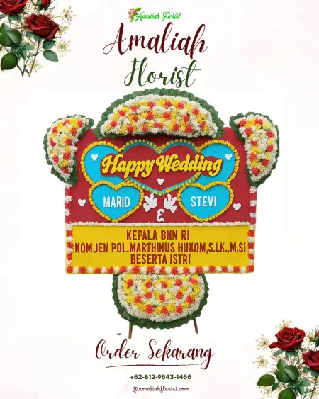 Papan Bunga Pernikahan Long Melaham